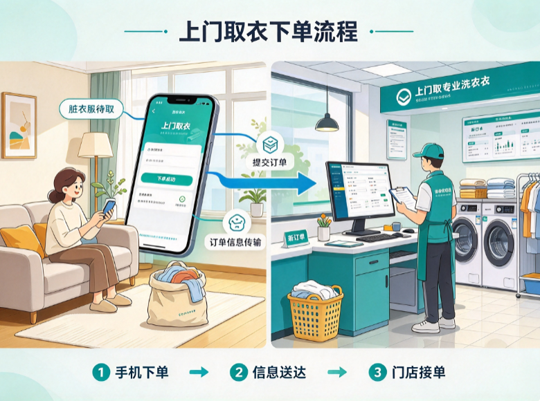 洗衣店上门衣服